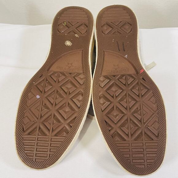 Converse Shoes All Star Platform Espadrilles Womens 11 Gray Cream Canvas Sneaker - Picture 10 of 10